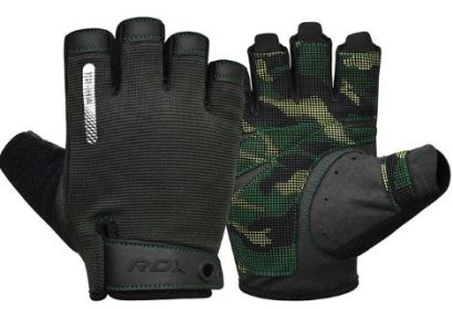 GYM TRAINING GLOVES T2 HALF ARMY GREEN-XL