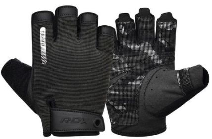 GYM TRAINING GLOVES T2 HALF BLACK-XL