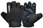 GYM TRAINING GLOVES T2 HALF BLUE-S