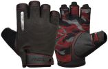 GYM TRAINING GLOVES T2 HALF RED-XL