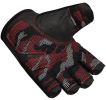 GYM TRAINING GLOVES T2 HALF RED-XL