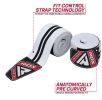 GYM KNEE WRAPS WHITE/BLACK PLUS