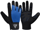 GYM WEIGHT LIFTING GLOVES W1 FULL BLUE PLUS-M