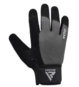 GYM WEIGHT LIFTING GLOVES W1 FULL GRAY PLUS-XL