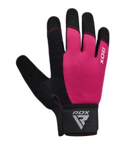 GYM WEIGHT LIFTING GLOVES W1 FULL PINK PLUS-M