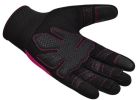 GYM WEIGHT LIFTING GLOVES W1 FULL PINK-L