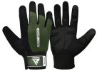 GYM WEIGHT LIFTING GLOVES W1 FULL ARMY GREEN PLUS-S