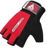 GYM WEIGHT LIFTING GLOVES W1 HALF RED-M