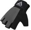 GYM WEIGHT LIFTING GLOVES W1 HALF GRAY PLUS-L