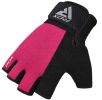 GYM WEIGHT LIFTING GLOVES W1 HALF PINK PLUS-M