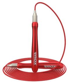 SKIPPING ROPE ALUMINIUM HANDLE W2 RED-10.3FT (15572) + WIRE