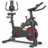 Indoor Cycling Exercise Bike Stationary, Home Gym Workout Fitness Bike with Comfortable Cusion, LCD Display and Hand Pulse