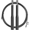 1pc Black PVC Adjustable Tangle-Free Jump Rope Aluminum For Men And Women Fitness Sports; Home Workout