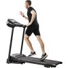 Compact Easy Folding Treadmill Motorized Running Jogging Machine with Audio Speakers and Incline Adjuster RT