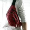 [Multi-Ziper] Crimson Multi-Purposes Fanny Waist Pack / Back Pack / Travel Lumbar Pack