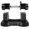 Adjustable Dumbbell 25 lbs with Fast Automatic Adjustable and Weight Plate for Workout Home Gym