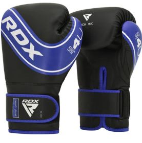 BOXING GLOVE KIDS WHITE/BLACK  4oz (Color: Blue, size: 04oz)