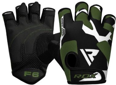 GYM GLOVES SUMBLIMATION F6 RED-L (Color: Green, size: L)