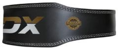 BELT 4" LEATHER BLACK GOLD-XL