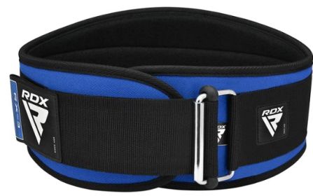 WEIGHT LIFTING BELT EVA CURVE RX3 BLACK-S (Color: Blue, size: S)