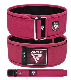 WEIGHT LIFTING STRAP BELT RX1 PURPLE-M (Color: Pink)