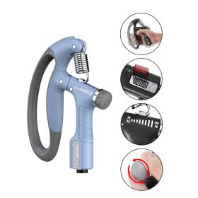 10-100Kg Adjustable Heavy Gripper Fitness Hand Exerciser Grip Wrist Training Increase Strength Spring Finger Pinch Expander (Ships From: China, Color: Upgrade - Sky Blue)