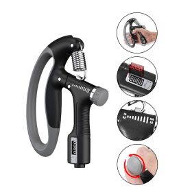 10-100Kg Adjustable Heavy Gripper Fitness Hand Exerciser Grip Wrist Training Increase Strength Spring Finger Pinch Expander (Ships From: China, Color: Upgrade - Black)