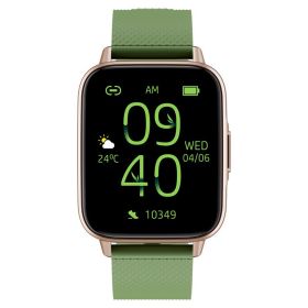 New FW02 Smart Watch Couple NFC Offline Payment Bluetooth Calling Voice Assistant Real Blood Oxygen (Color: Green)