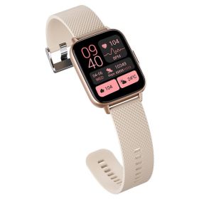 New FW02 Smart Watch Couple NFC Offline Payment Bluetooth Calling Voice Assistant Real Blood Oxygen (Color: Pink)