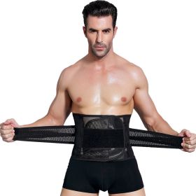 Waist Trimmers for Men Low Belly Stomach Wraps for Weight Loss (Color: Black, size: XL)