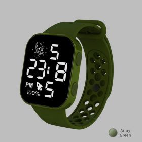 2022 Men's Sport Watch Waterproof Digital Led Watch for Men Women Lover Electronic Wrist Watches Montre Homme Relogio Masculino (Color: Green, size: 1)