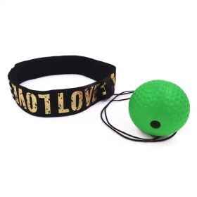 Boxing Speed Ball; Head-mounted PU Punch Ball MMA Sanda Training; Hand Eye Reaction; Home Sandbag Muay; Thai Boxer Fitness Equipment (Material: PU, Color: Green Set)