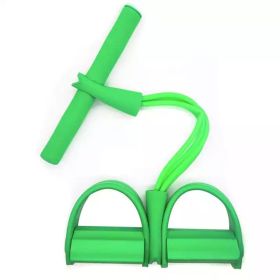 Pedal Puller Resistance Band For Fitness Sit-up Yoga Exercise (Color: Green)