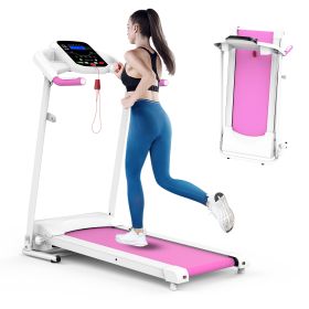 Folding Treadmill for Small Apartment, Electric Motorized Running Machine for Gym Home, Fitness Workout Jogging Walking Easily Install, Space Save (Color: as Pic)